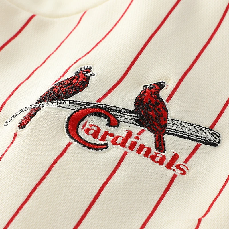 Women's New Era  Cream St. Louis Cardinals Throwback Boxy T-Shirt