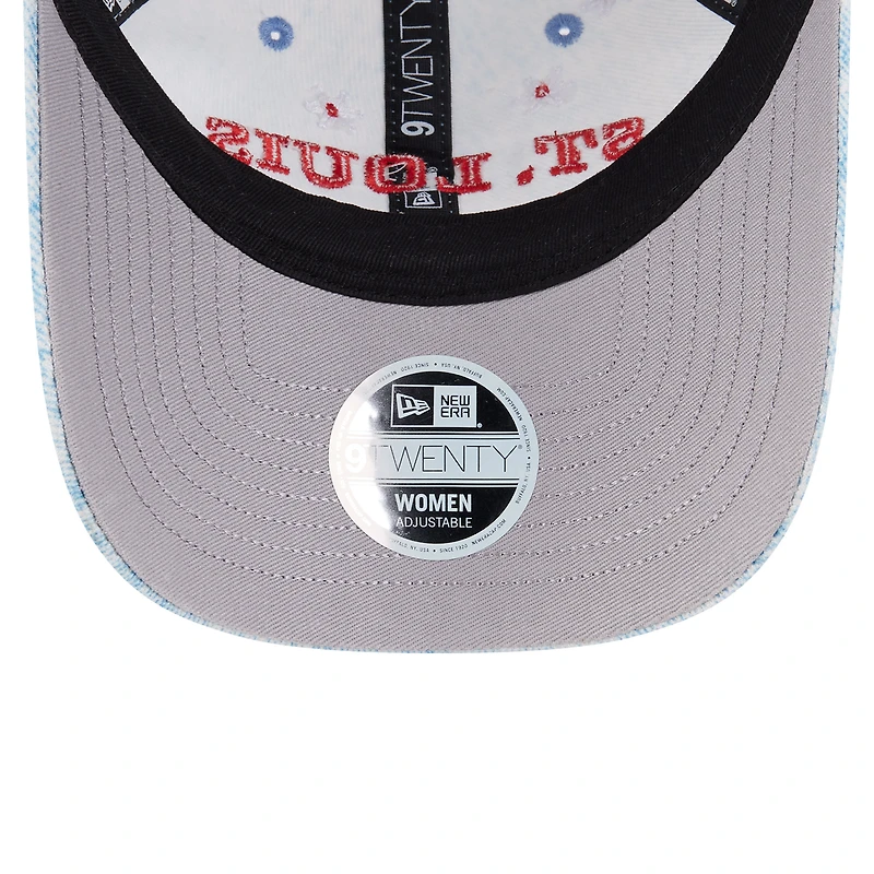 Women's New Era  Light Blue St. Louis Cardinals Daisy All Over 9TWENTY Adjustable Hat