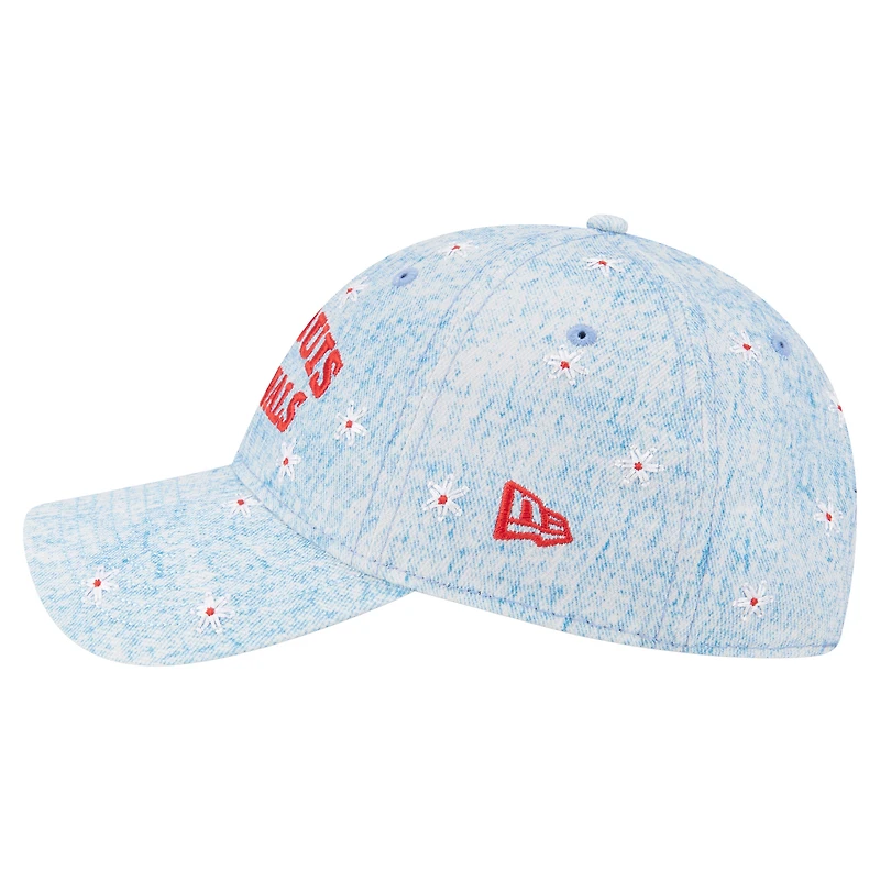 Women's New Era  Light Blue St. Louis Cardinals Daisy All Over 9TWENTY Adjustable Hat