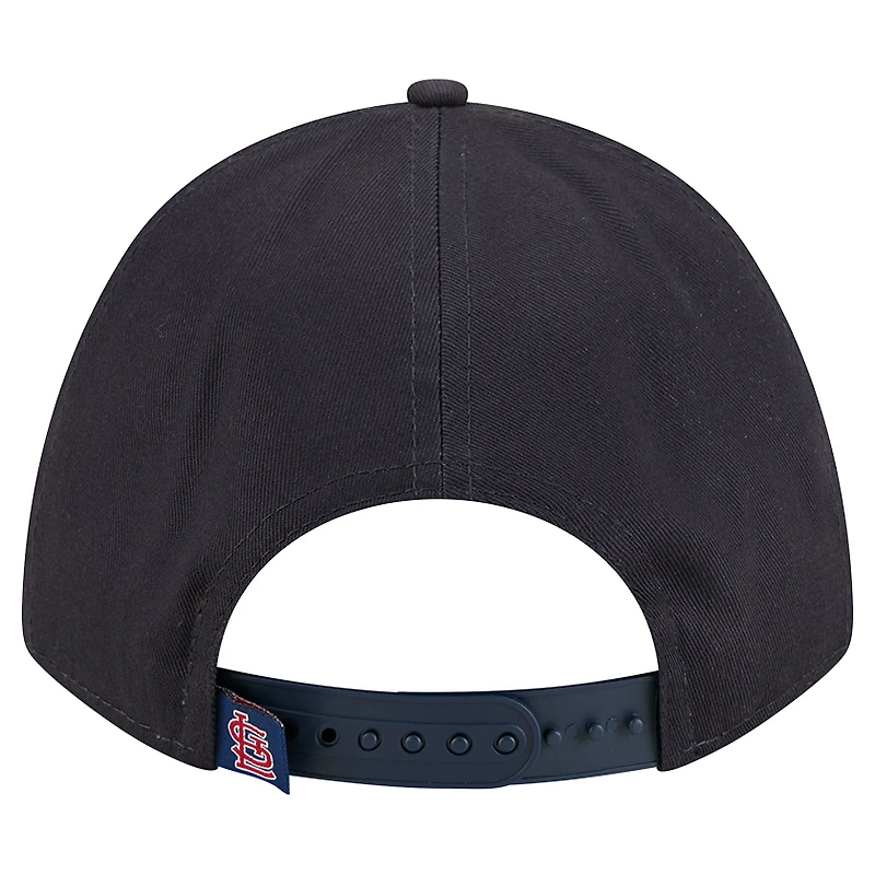 Women's New Era Navy St. Louis Cardinals Metallic A-Frame 9FORTY Adjustable Hat