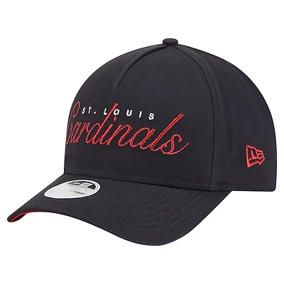 Casquette ajustable New Era bleu marine St. Louis Cardinals Metallic A-Frame 9FORTY pour femme