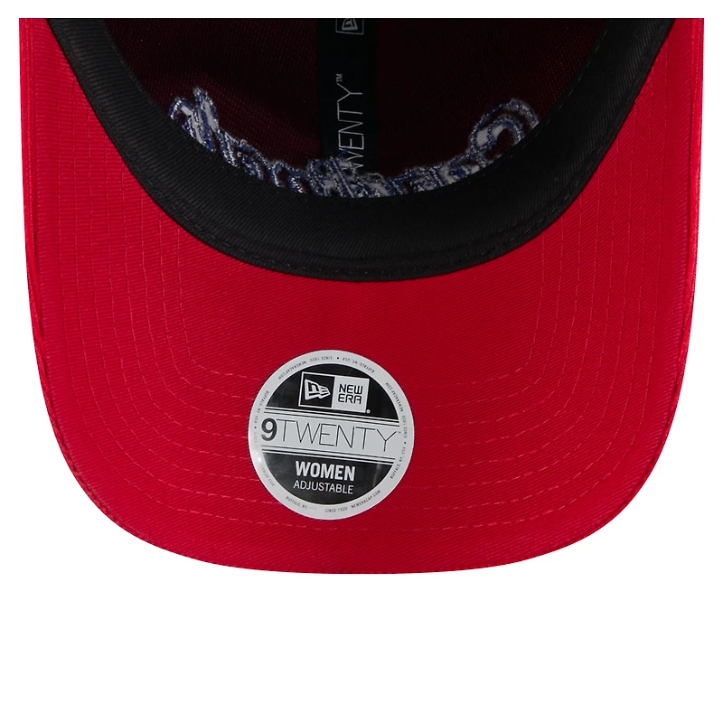 Casquette ajustable en velours côtelé 9TWENTY rouge St. Louis Cardinals de New Era pour femme