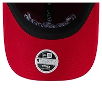 Casquette ajustable en velours côtelé 9TWENTY rouge St. Louis Cardinals de New Era pour femme