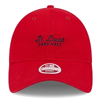 Casquette réglable rouge St. Louis Cardinals Script 9TWENTY pour femme New Era
