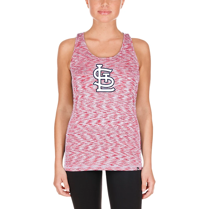Débardeur rouge Space Dye Keyhole Back pour femme New Era des St. Louis Cardinals