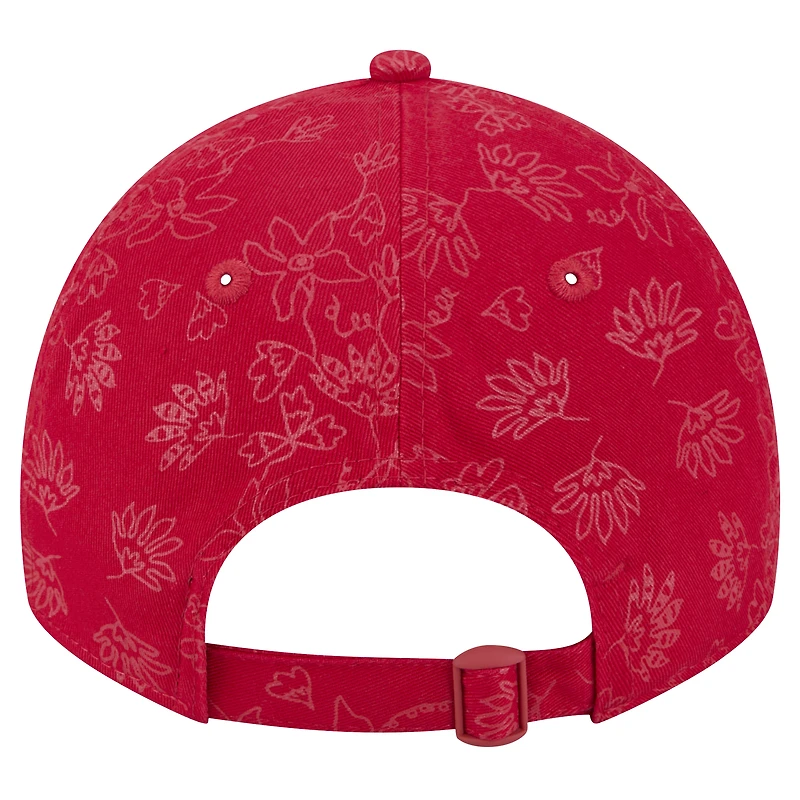 Casquette ajustable 9TWENTY à motif floral ton sur ton pour femme des Cardinals de St. Louis de New Era
