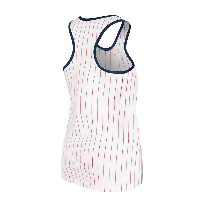 Women's New Era White St. Louis Cardinals Gameday Pinstripe Tank Top