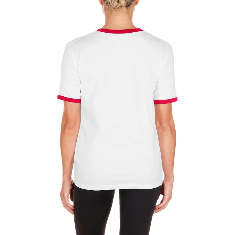 Women's New Era White St. Louis Cardinals Oversized Ringer T-Shirt