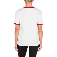 Women's New Era White St. Louis Cardinals Oversized Ringer T-Shirt