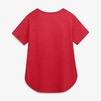 Women's Nike Heather Red St. Louis Cardinals Arched Tri-Blend T-Shirt