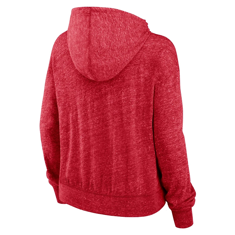Women's Nike Heather Red St. Louis Cardinals City Connect Gym Vintage Hoodie