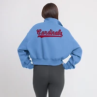 Sweat-shirt en molleton demi-zippé Nike bleu clair pour femme St. Louis Cardinals Cooperstown Collection Phoenix