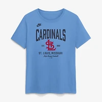 Women's Nike  Light Blue St. Louis Cardinals Cooperstown T-Shirt