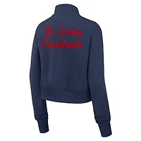 Women's Nike Navy St. Louis Cardinals Primetime Phoenix Fleece Half-Zip Sweatshirt