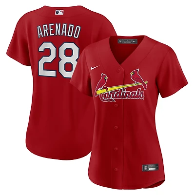 Maillot de joueur réplique alternatif des Cardinals St. Louis Nike Nolan Arenado rouge pour femme