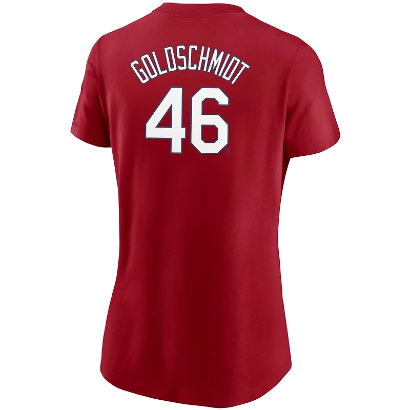 Women's Nike Paul Goldschmidt Red St. Louis Cardinals Name & Number T-Shirt