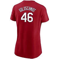 Women's Nike Paul Goldschmidt Red St. Louis Cardinals Name & Number T-Shirt