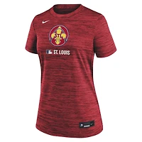 Women's Nike Red St. Louis Cardinals Authentic Collection City Connect Velocity Performance T-Shirt