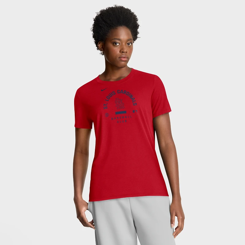 Women's Nike Red St. Louis Cardinals Authentic Collection Early Work Tri-Blend Dri-FIT T-Shirt