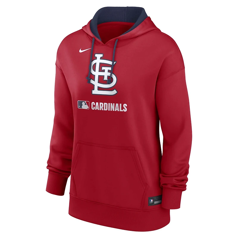 Women's Nike Red St. Louis Cardinals Authentic Collection Performance Pullover Hoodie