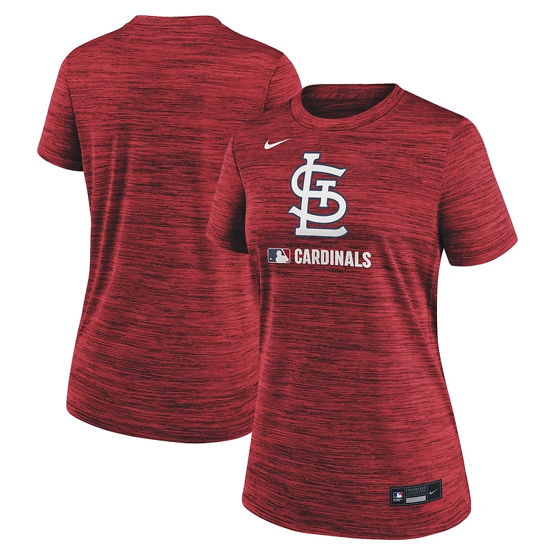 T-shirt Nike rouge pour femme St. Louis Cardinals Authentic Collection Velocity Dri-FIT