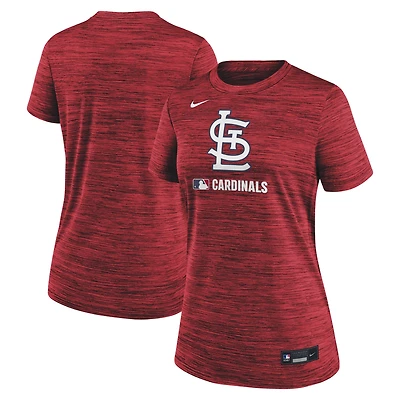 T-shirt Nike rouge pour femme de la collection Authentic Velocity Performance des Cardinals St. Louis