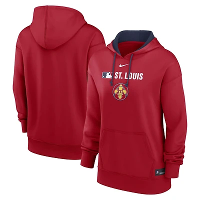 Women's Nike Red St. Louis Cardinals City Connect Authentic Collection Therma-FIT Hoodie