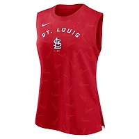 Débardeur rouge St. Louis Cardinals Muscle Play pour femme Nike