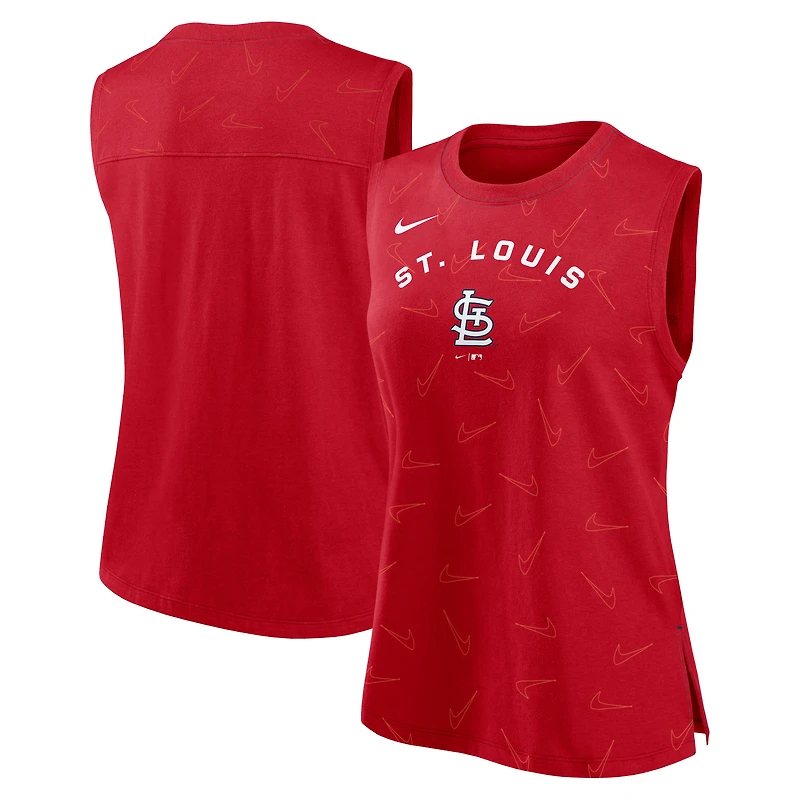 Débardeur rouge St. Louis Cardinals Muscle Play pour femme Nike