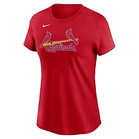T-shirt Nike rouge pour femme avec logo des Cardinals de Saint-Louis