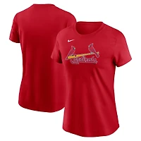 T-shirt Nike rouge pour femme avec logo des Cardinals de Saint-Louis