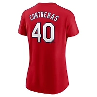 T-shirt Nike pour femme Willson Contreras rouge St. Louis Cardinals Cooperstown Collection Fuse avec nom et numéro