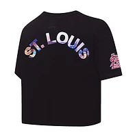 Women's Pro Standard Black St. Louis Cardinals Cityscape Boxy T-Shirt