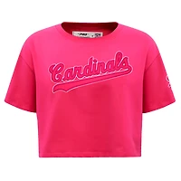 T-shirt court Pro Standard Pink St. Louis Cardinals Triple Boxy pour femmes