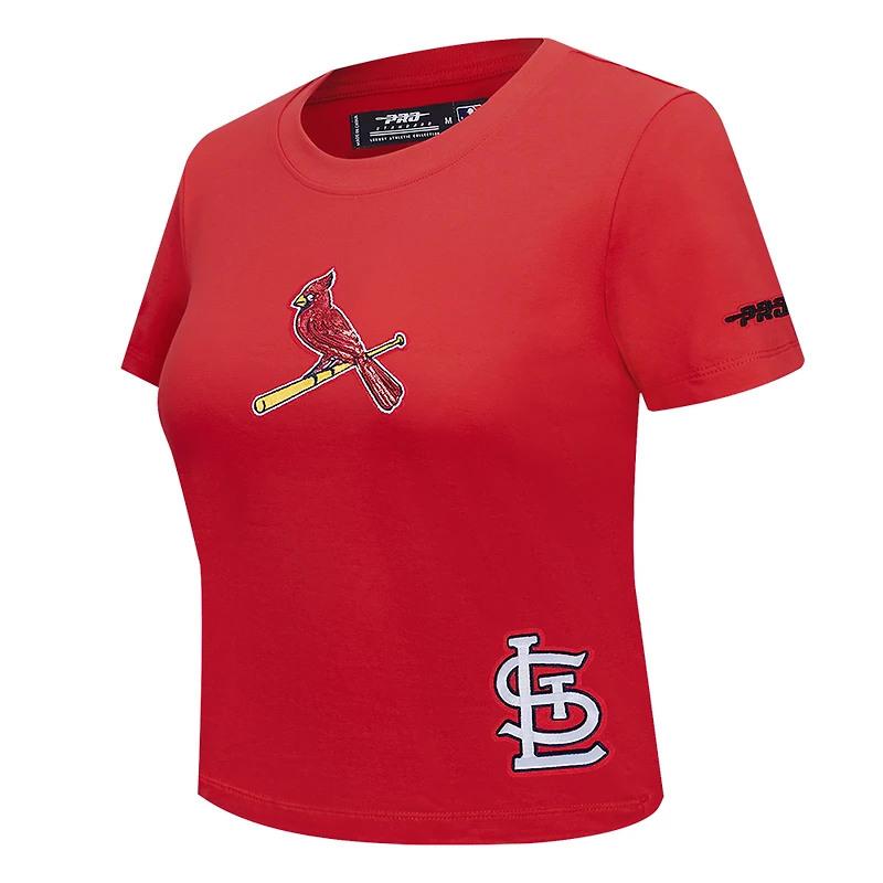 Women's Pro Standard Red St. Louis Cardinals Game Day Classics Baby Doll Cropped T-Shirt