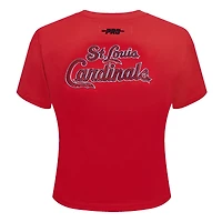 Women's Pro Standard  Red St. Louis Cardinals Game Day Classics Baby Doll Cropped T-Shirt