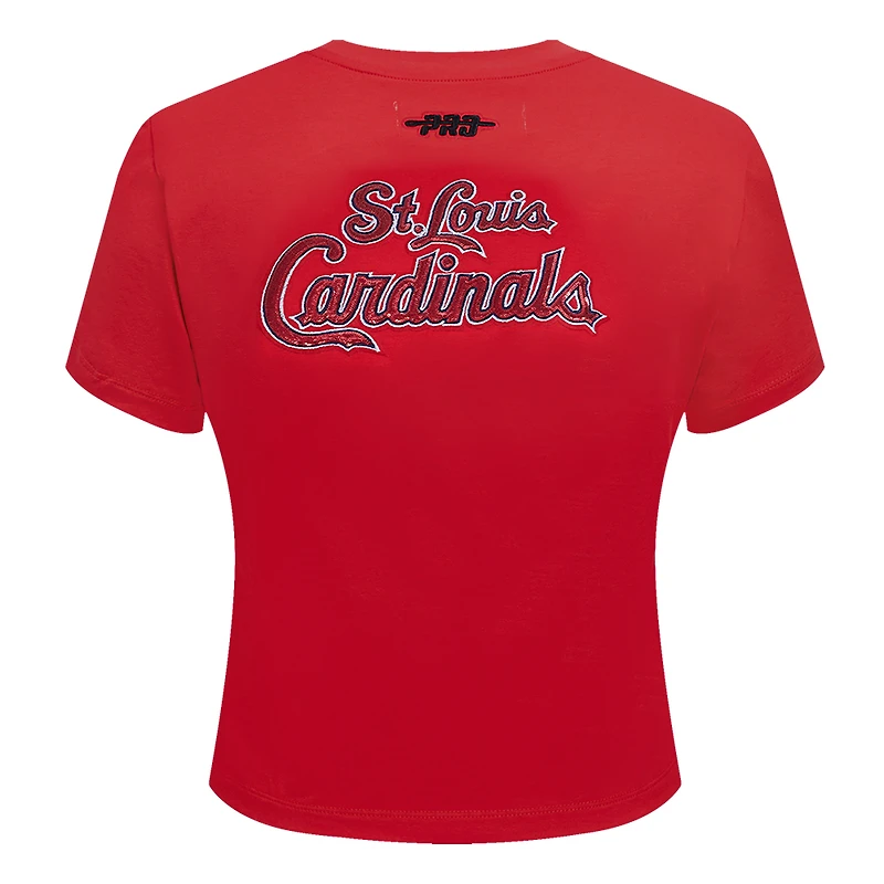 Women's Pro Standard  Red St. Louis Cardinals Game Day Classics Baby Doll Cropped T-Shirt