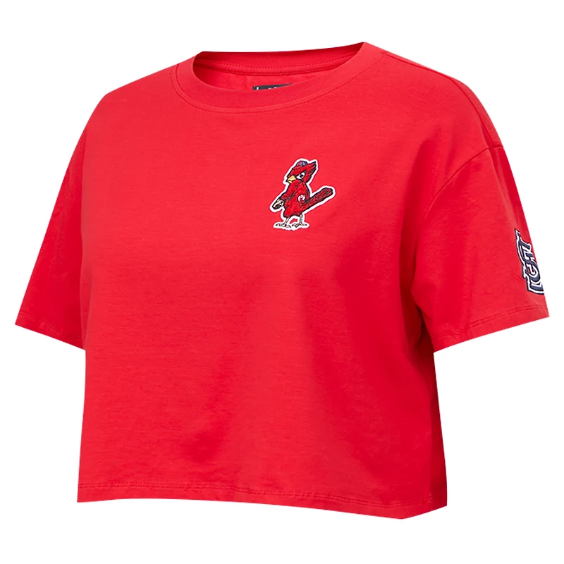 Women's Pro Standard Red Washington Nationals Classic SJ Cropped Boxy T-Shirt