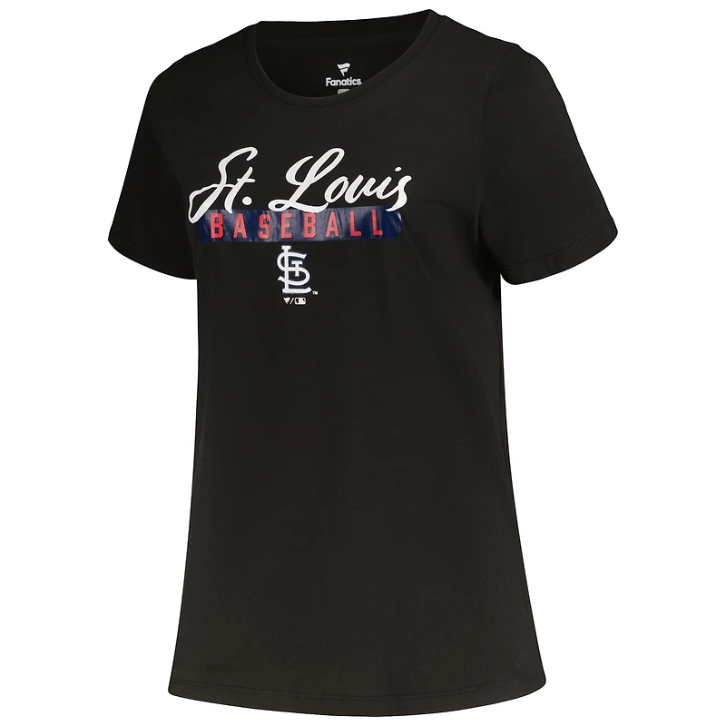Women's Profile Black/Heather Gray St. Louis Cardinals Plus T-Shirt Combo Pack