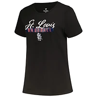 Women's Profile Black/Heather Gray St. Louis Cardinals Plus T-Shirt Combo Pack