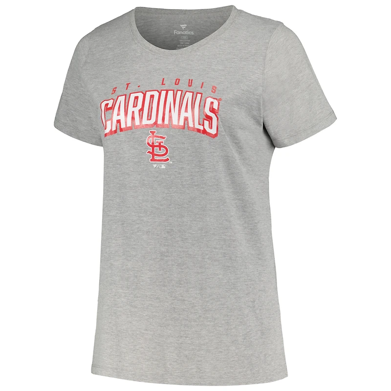 Women's Profile Black/Heather Gray St. Louis Cardinals Plus T-Shirt Combo Pack
