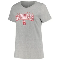 Women's Profile Black/Heather Gray St. Louis Cardinals Plus T-Shirt Combo Pack