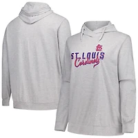 Women's Profile Heather Gray St. Louis Cardinals Plus Pullover Hoodie