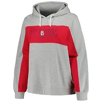 Women's Profile Heather Gray St. Louis Cardinals Plus Pullover Jersey Hoodie