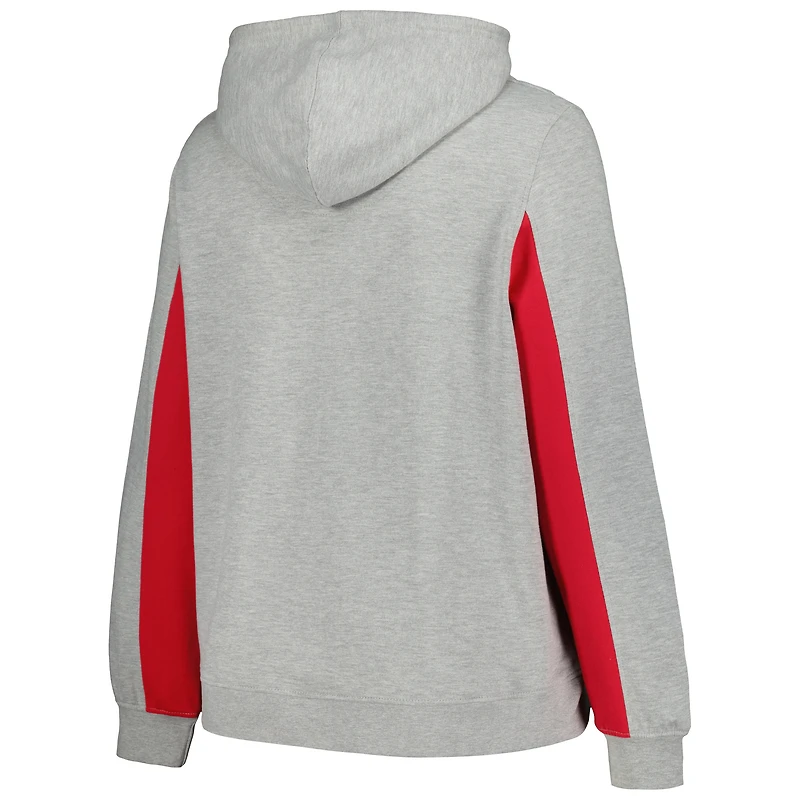 Women's Profile Heather Gray St. Louis Cardinals Plus Pullover Jersey Hoodie