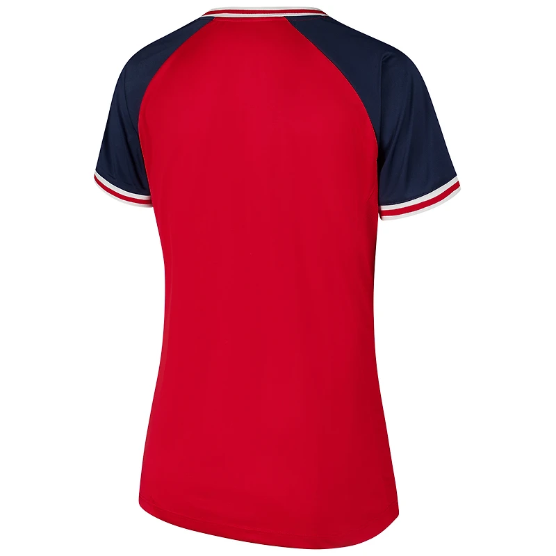 Women's Profile Red St. Louis Cardinals Plus Crossover V-Neck T-Shirt