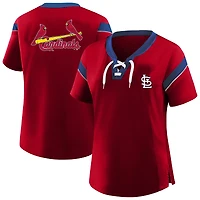 Women's Profile Red St. Louis Cardinals Plus Lace-Up T-Shirt