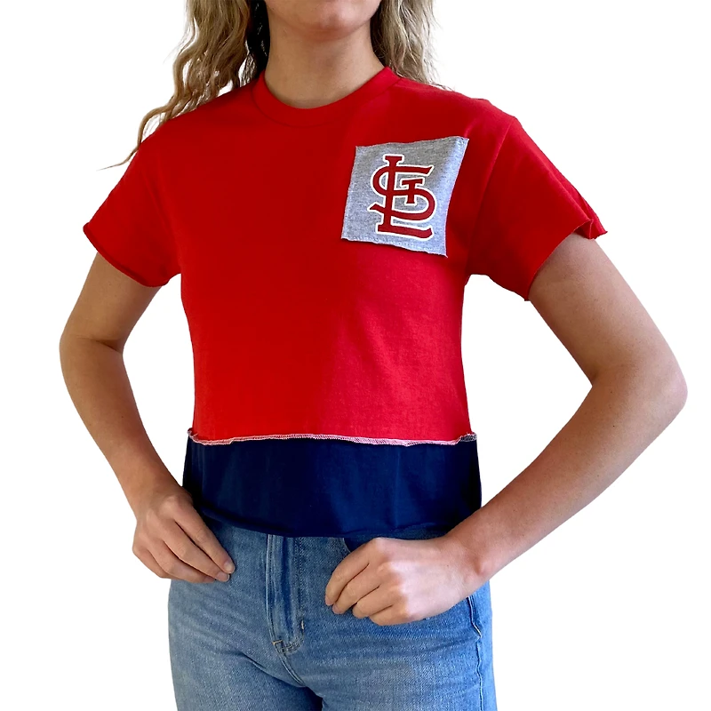 T-shirt court rouge St. Louis Cardinals de Refried Apparel pour femmes