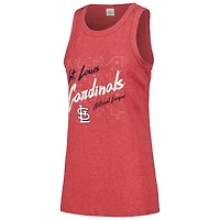 Women's Soft as a Grape Red St. Louis Cardinals Gauze High Neck Tank Top