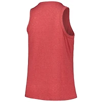 Women's Soft as a Grape Red St. Louis Cardinals Plus Curvy High Neck Tri-Blend Tank Top